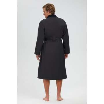 MONARCH Plush Lined Microfiber Bath Robe for Women or Men - Super Soft, Durable Luxury Spa, Resort & Hotel Bathrobe, Generously Sized (Unisex) Cypress