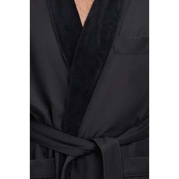 MONARCH Plush Lined Microfiber Bath Robe for Women or Men - Super Soft, Durable Luxury Spa, Resort & Hotel Bathrobe, Generously Sized (Unisex) Cypress