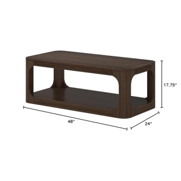 Stylish Plank+Beam 48" Wood Coffee Table with Storage