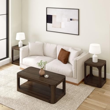 Stylish Plank+Beam 48" Wood Coffee Table with Storage