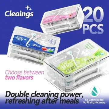 Cleaings Disposable Toothbrushes for Travel - Ice Peach Flavor