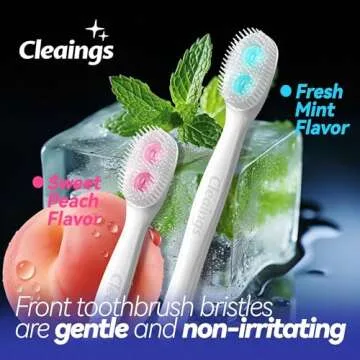 Cleaings Disposable Toothbrushes for Travel - Ice Peach Flavor