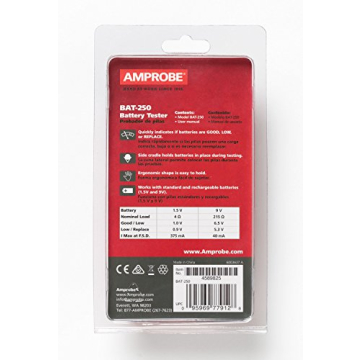 Amprobe BAT-250 Battery Tester Easy to Use Compact