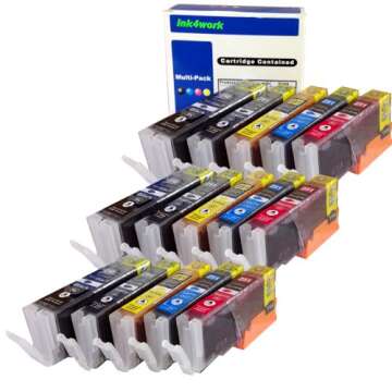 INK4WORK Compatible Ink Cartridge Replacement for Canon PGI-250XL PGI250 XL CLI-251XL CLI251 XL PIXM...