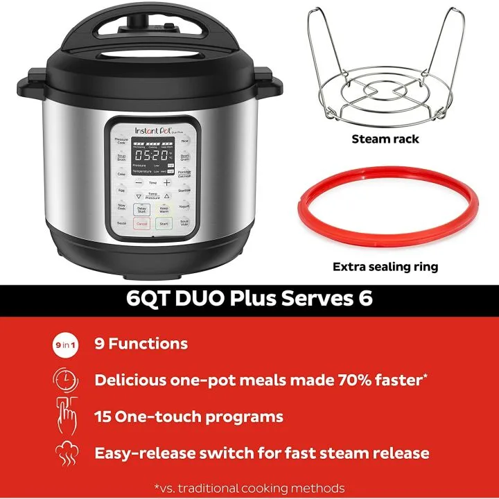 Instant Pot Duo Plus 9-in-1 Cooker with Recipes
