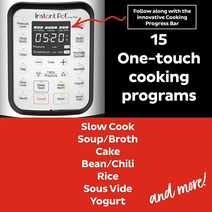 Instant Pot Duo Plus 9-in-1 Cooker with Recipes
