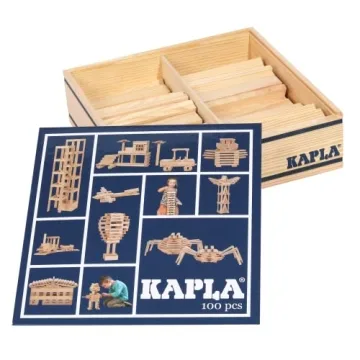 KAPLA Wooden Construction Set for Creative Kids 100 Planks