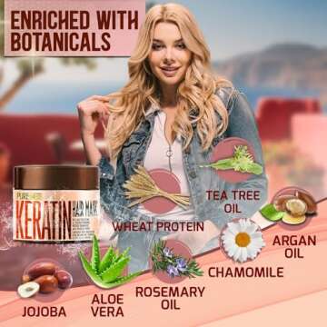 Keratin Hair Mask for Deep Conditioning and Repair