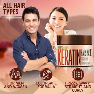 Keratin Hair Mask for Deep Conditioning and Repair