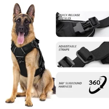 Tactical Dog Harness for Medium Small Dogs - No Pull