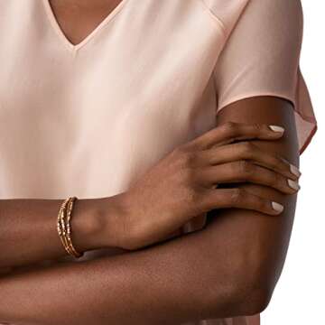 Fossil Women's Leather Bracelet in Rose Gold/Tan