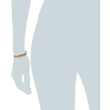 Fossil Women's Leather Bracelet in Rose Gold/Tan
