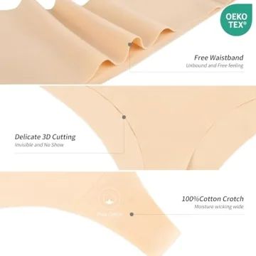 DEANGELMON Women’s Comfortable Seamless Thongs - 6 Pack