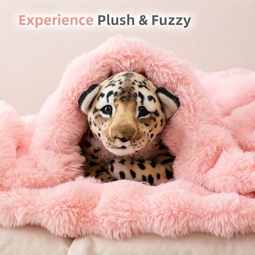 Smoofy Faux Fur Blanket - Cozy Soft Blush Pink Throw Blanket