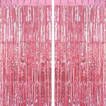 Pink Tinsel Curtains for Festivals and Parties