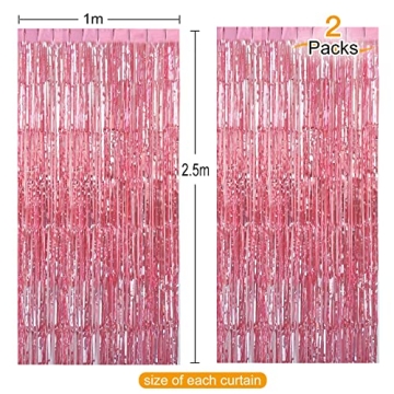 Pink Tinsel Curtains for Festivals and Parties