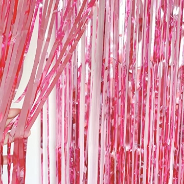 Pink Tinsel Curtains for Festivals and Parties