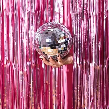 Pink Tinsel Curtains for Festivals and Parties