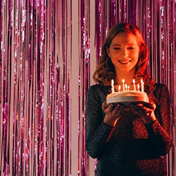 Pink Tinsel Curtains for Festivals and Parties