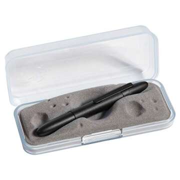 Fisher Space Pen Bullet Pen, Ballpoint, Black Ink, Matte Black, Pocket Clip, Gift Box