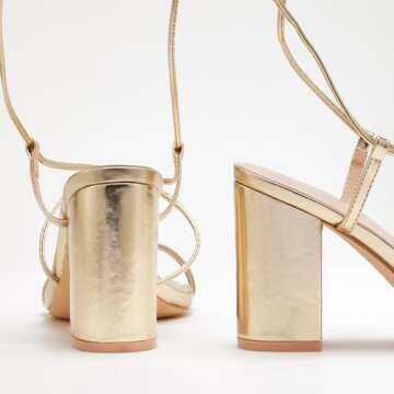 Elisabet Tang Women's Strappy Chunky Heels Sandals