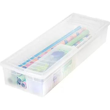 IRIS 2-Piece Wrapping Paper & Ribbon Storage Box Set