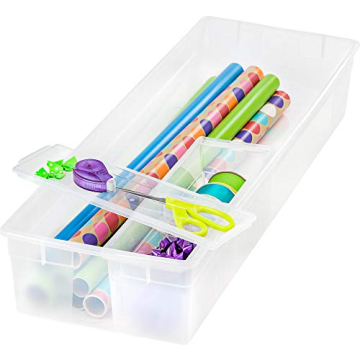 IRIS 2-Piece Wrapping Paper & Ribbon Storage Box Set