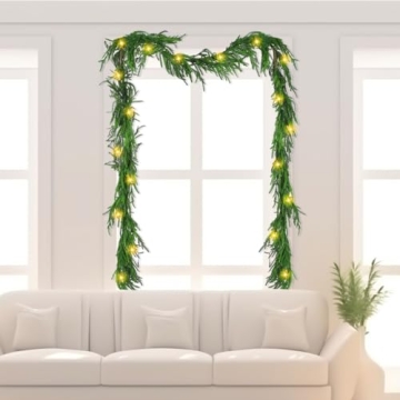 Wavyknot Norfolk Pine Garland - Pre Lit & Realistic Design