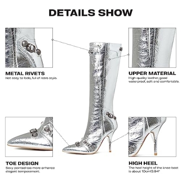 VOMIRA Knee High Boots: Stylish Stiletto Fashion for Women