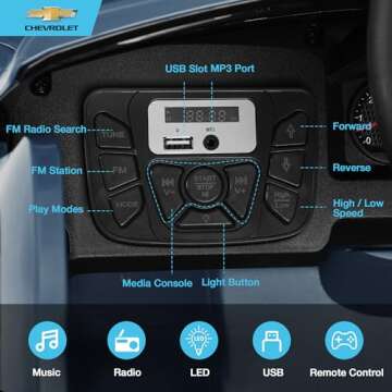 Kimbosmart Chevrolet Kids Electric Car with LED Lights