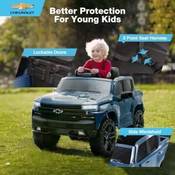 Kimbosmart Chevrolet Kids Electric Car with LED Lights