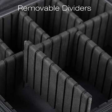 Kootek Travel Makeup Bag with Adjustable Dividers and Mirror