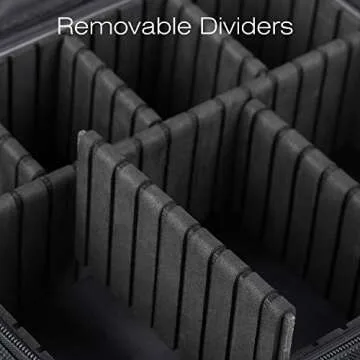 Kootek Travel Makeup Bag with Adjustable Dividers and Mirror