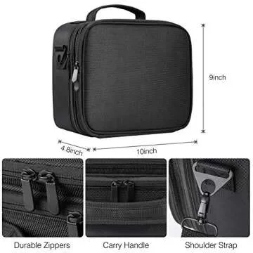 Kootek Travel Makeup Bag with Adjustable Dividers and Mirror