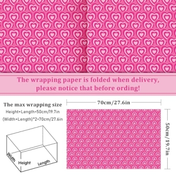 Whaline Princess Wrapping Paper - 12 Sheets for Girls
