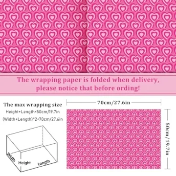 Whaline Princess Wrapping Paper - 12 Sheets for Girls