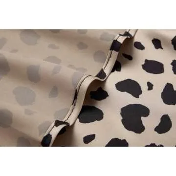 Keasmto Leopard Print Midi Skirt for Classy Women