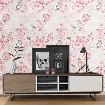 Dvegort Floral Peel and Stick Wallpaper for Home Decoration