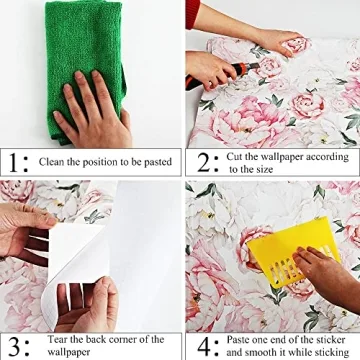 Dvegort Floral Peel and Stick Wallpaper for Home Decoration