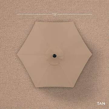 Buy 7.5ft Solar LED Patio Umbrella with Crank