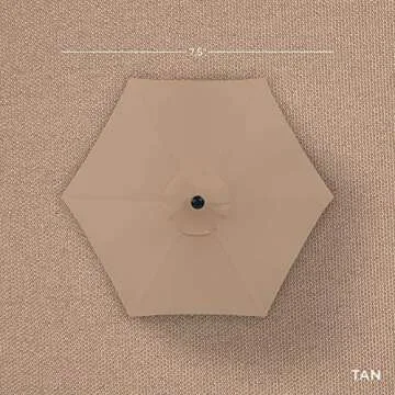 Buy 7.5ft Solar LED Patio Umbrella with Crank