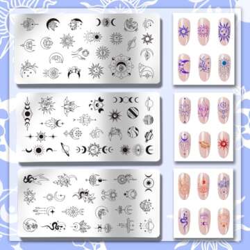 PandaHall Astrolabe Nail Stamping Plates Set for Stunning Nail Art