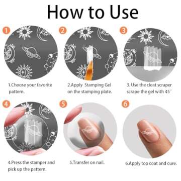 PandaHall Astrolabe Nail Stamping Plates Set for Stunning Nail Art