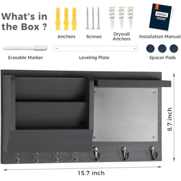 Ziivita Key Mail Holder - Stylish Organizer for Entryway