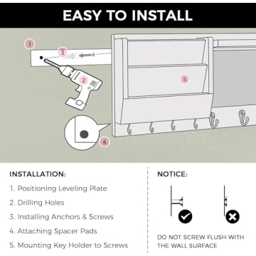 Ziivita Key Mail Holder - Stylish Organizer for Entryway