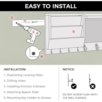 Ziivita Key Mail Holder - Stylish Organizer for Entryway
