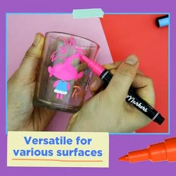 Vibrant 40 Pack Extra Fine Tip Chalk Markers for All Projects