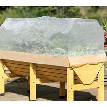 Agfabric Garden Netting 6.5'x10' Insect Pest Barrier Bird Netting for Garden Protection,Row Cover Mesh Netting for Vegetables Fruit Trees and Plants,White