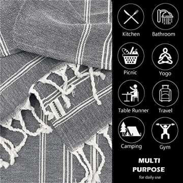 cabanana Cotton Turkish Hand Towel - Set of 2 | Boho Kitchen Tea Towels, 30 x 20 Inches Thin Decorat...