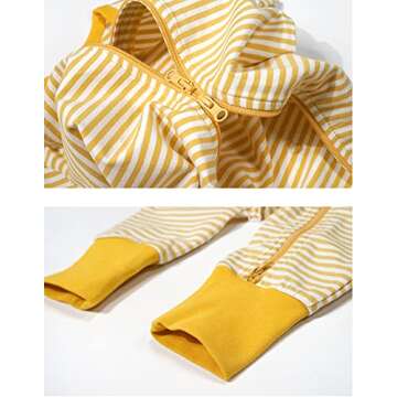 Teach Leanbh Baby Boys Girls 2-Pack Romper Jumpsuits Cotton 2 Way Zipper Short Sleeve Footless Sleep and Play 3-24 Months (Blue, 3-6 Months)